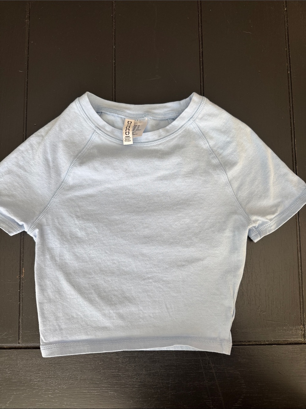 H&M Light Blue Cropped Tee